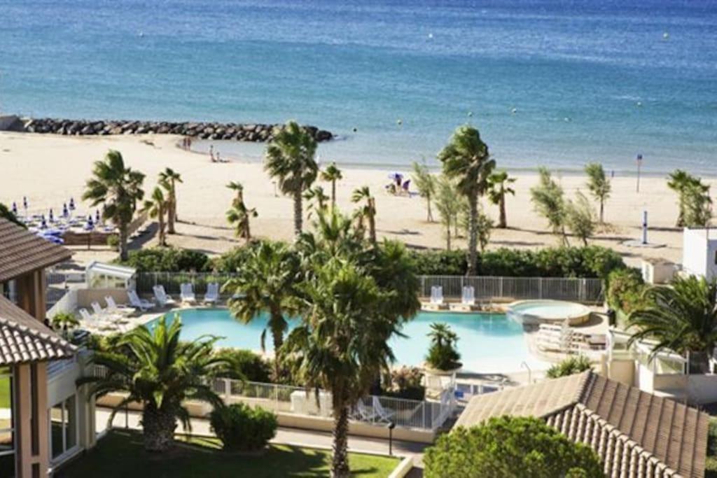 Port Frejus Cap Hermes Vue Mer Et Port Pieds Dans L'Eau Piscine Pkg 外观 照片
